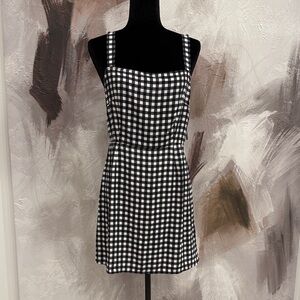 bp Black and White Gingham Mini Dress